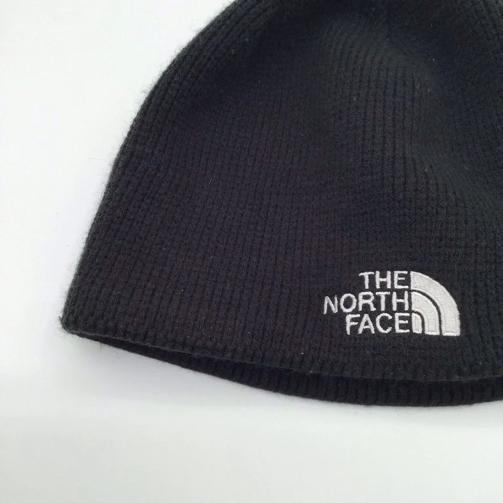 The North Face Black Fleece Lined Knit Beanie Hat Adult One Size